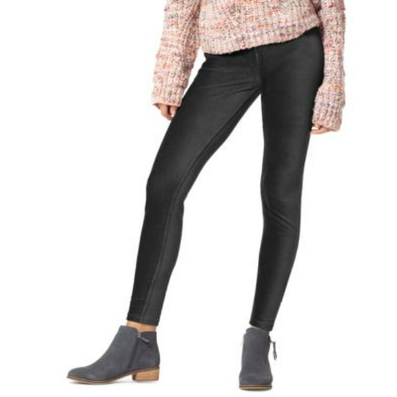 Hue Stretch Fit Black Corduroy Pocket Fashion Leggings S