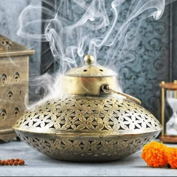 Vintage Incense Holder Hanging Burner Dhoop Cone Candle Lantern Decor Gifts, Antique