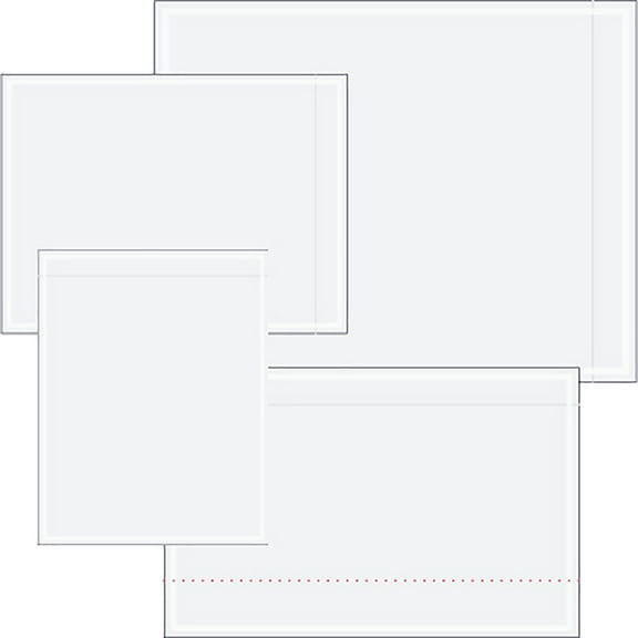 Tape Logic PL525 9 .5 x 6 in. 2 Mil Poly Clear Face Document Envelopes