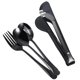 thumbnail image 3 of Stainless Steel Serving Utensils 1Set Black with Ergonomic Grip for Kitchen Use, 3 of 4