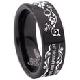 thumbnail image 6 of Positive Life Flower Tungsten Carbide Ring, 6 of 9