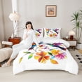 thumbnail image 4 of Castle Fairy Floral Hummingbird Queen Comforter Set,Spring Garden Bedding Comforter Set, 4 of 8