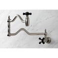 thumbnail image 2 of Kingston Brass KS2108PKX Duchess Wall Mount Pot Filler Faucet, Brushed Nickel, 2 of 8