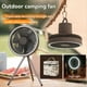 thumbnail image 5 of Ventilador de Camping de 10000 MAh, Recargable, de Mesa, Portátil, Inalámbrico, con Batería Externa y Luz LED ., 5 of 6