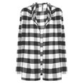 thumbnail image 6 of Women's Cardigan Long Sleeve Jacket Lady Automobiledigan Plaid Cardigan Fall Fashion Checkered Coat Top,White Women's Cardigan XXXL, 6 of 6