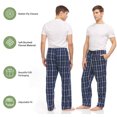 thumbnail image 3 of DARESAY 3 Pack: Plaid Pajama Pants For Men – Mens Flannel Pajama Pants - Mens PJ Pants With Pockets & Button Fly (Up To 3XL), 3 of 5