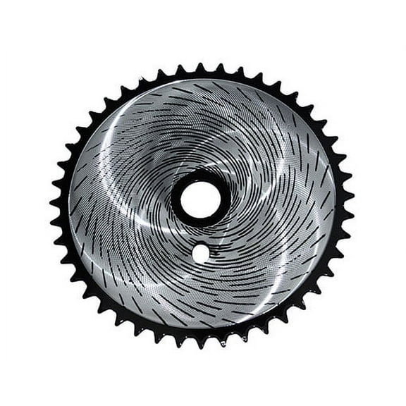 Alta Steel Sprocket Black & Steel Bicycle Chrome 44T Chainring (1/2 X 1/8), (Tornado)