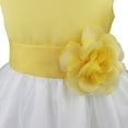 thumbnail image 4 of Miaeowve Kids Girls Flower Petals Sleeveless Wedding Party Dress Formal Prom Pageant Tulle Gowns Yellow 6, 4 of 6