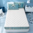 thumbnail image 4 of Erosebridal Ocean Beach Zipper Full Size Comforter Sets with Fitted Sheet and 2 Pillowcases, Sea Starfish Zipper Bedding Set, Reversible, 4 of 7
