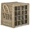 thumbnail image 3 of SAFAVIEH Aziza 16 Bottle Wicker Wine Rack Grey, 3 of 6