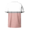 thumbnail image 7 of YanHoo Womens Summer Tops Criss Cross V Neck Short Sleeve Shirts Loose Casual Dressy Blouses Striped Color Block Printed Plus Size Tshirts White,XXXXL, 7 of 7