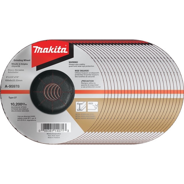 Muela abrasiva Makita A-95978-25 36 Grit INOX 6 x 6 x 2 cm (25)