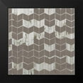 thumbnail image 2 of Goldberger, Jennifer 12x12 Black Modern Framed Museum Art Print Titled - Chevron Cut Out II, 2 of 5
