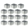 thumbnail image 1 of 15 piezas de latas de metal cuadradas con tapas de ventana de almacenamiento de almacenamiento de 4 onzas para fabricación de velas, 1 of 6