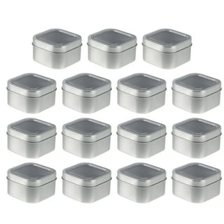 Empty Metal Tins With Lids, 4 Oz Tins Sets of 10 or 48, Round Tins, Small  Metal Tins, Empty Candle Favor Spicetins 
