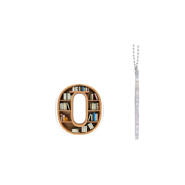 26 Letter Acrylic Keychain,Mini Bookshelf Pattern Letter Pendant,Colorful Versatile Hanging Accessory Personalized Key Bag Car Rearview Mirror Party Favors Gift for Book Lovers Daily Accessory