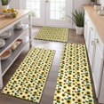 thumbnail image 2 of White Sunflower Pattern Kitchen Rugs Sets Of 3,Kitchen Runner Rugs Non Skid Washable,Decorative Kitchen Floor Mats for Kitchen,Sink,Laundry,17"x30"+ 17"x47" + 17"x59", 2 of 6