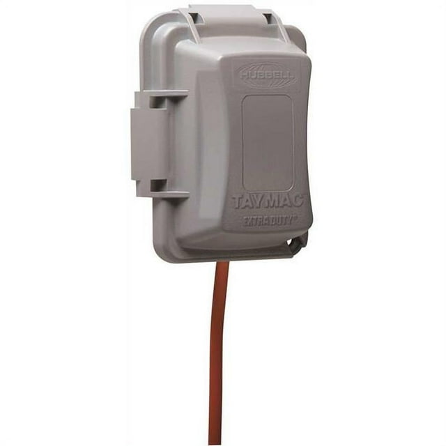 Hubbell Taymac Mm420G Taymac Extra Duty 16-In-1 Weatherproof While-In-Use Outlet Cover Single Gang Horizontal/Vertical Gray