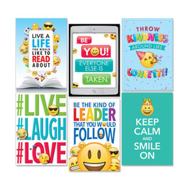 Creative Teaching Press CTP8093 Emoji Fun Inspire U Posters&44; Pack de 6