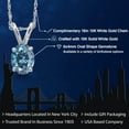 thumbnail image 2 of Gem Stone King 10K White Gold Persian Blue Pendant Necklace for Women | 0.45 Cttw | Gemstone Birthstone | Oval 6X4MM | With 18 inch Chain, 2 of 6