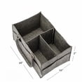 thumbnail image 3 of Diaper Caddy - Nursery Storage Bin and Car Organizer for Diapers and Baby Wipes - Charcoal, Large, 3 of 8