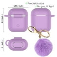 thumbnail image 3 of Apple Airpods 2 Skin, For Airpods Charging Case fur Ball for Airpods 2nd,Takfox Scratch-Resistant 360° Protective Portable Silicone Cover Skin For Airpods 2 [Front LED Visible] Accessories + Keychain, 3 of 7