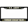 thumbnail image 1 of U.S. Army Command Sergeant Major Black License Plate Frame, 1 of 1