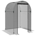 thumbnail image 2 of Outsunny 4' x 4' Plant Protection Tent Crop Cage with Zippered Door for Plants, Herbs, Fruits, Black, 2 of 9