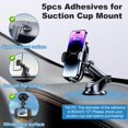 thumbnail image 2 of czcpp-Adhesive Pad for Dashboard Suction Cup Mount, Sticky Pad Replacement for Car Cell Phone Mount, 5pcs 3.15"(80mm) Double-Sided Mounting Sticker Gel Tape for Magnetic Holder Base Windshield Dash C, 2 of 4