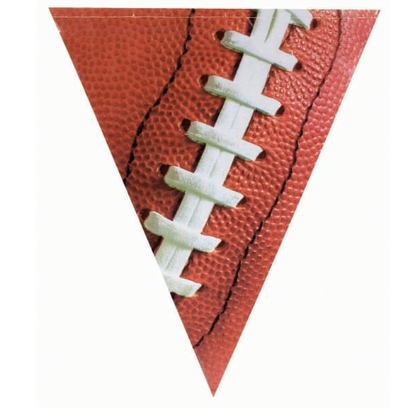 Football Pennant Sports Brown Plastic Party Banner 144"