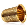 thumbnail image 2 of Indian Art Villa Brass Drinking Tumbler Glass, Embossed Curved, 9.5 oz Capacity (Set of 2), 2 of 5