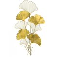 thumbnail image 3 of Planta Artificial de hoja dorada de plástico, hoja de palma, flores de orquídeas, planta decorativa de hoja de plata y oro Artificial, superventas, 3 of 4