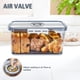 thumbnail image 4 of Caja de pan para encimera de cocina, contenedor hermético de almacenamiento de pan, registro de tiempo con tapa, contenedor de pan para pan casero, bollo, bagel, pan, 4 of 5