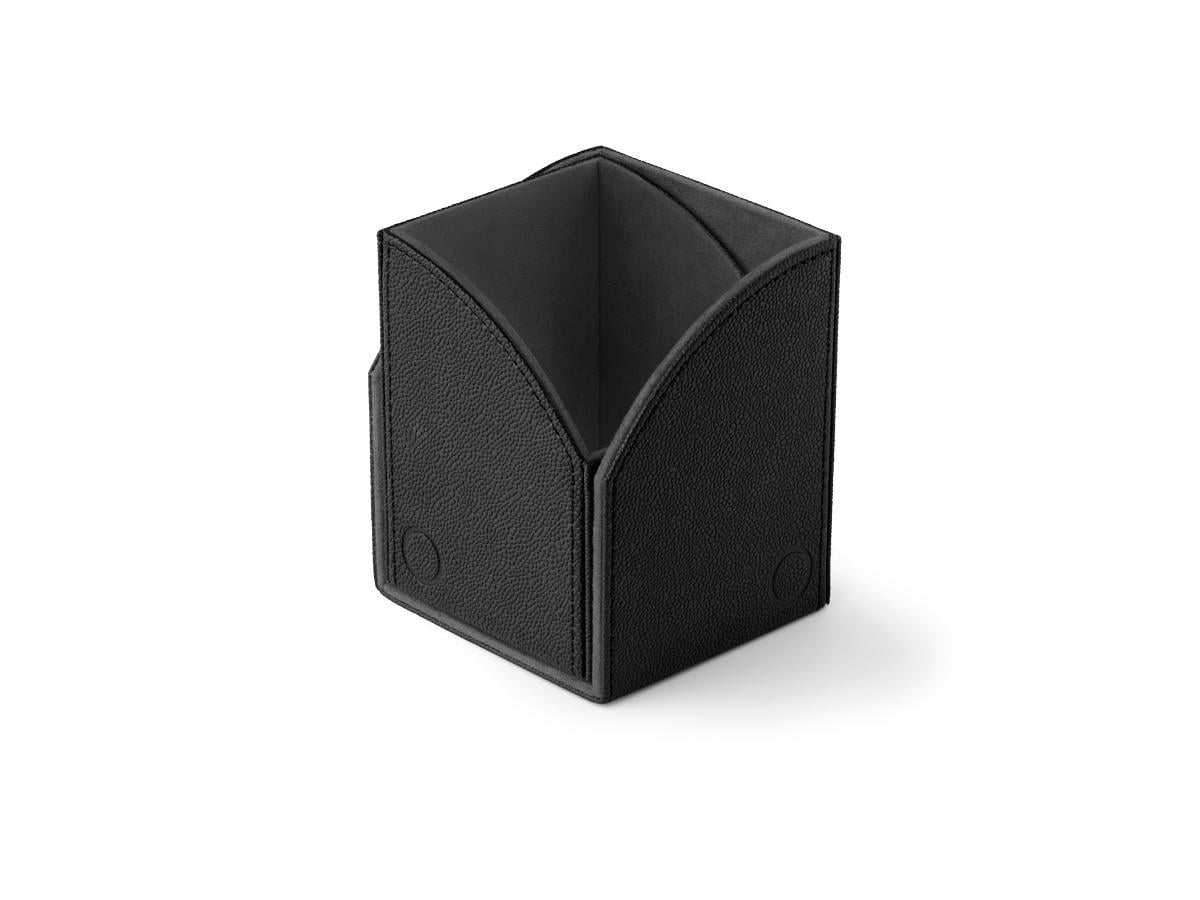 Dragon Shield Nest 300 Plus Black & Black Durable Magnetic Leather Deck & Dice Box Case Protector 
