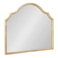 thumbnail image 5 of Kate and Laurel Leanna Modern Wide Horizontal Arch Wall Mirror, 32 x 28, Natural Wood, Wooden Arched Bathroom Mirror with Soft Scallops for Use as Cute Nursery Mirror or Fireplace Mantel Mirror, 5 of 9