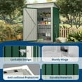 thumbnail image 6 of 5x3 FT Outdoor Storage Shed, Tool Shed with Sloping Roof and Lockable Door, Compact Metal Tool Garden Shed for Garden, Backyard, Patio, 6 of 6
