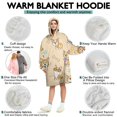 thumbnail image 5 of Wearable Oversized Blanket,Cartoon Corgi Dog and Footprints Wearable Blanket Hoodie for Adults,Cozy Hooded Blankets with Super Pockets,Super Warm Fuzzy Pullover for Women & Men, 5 of 6
