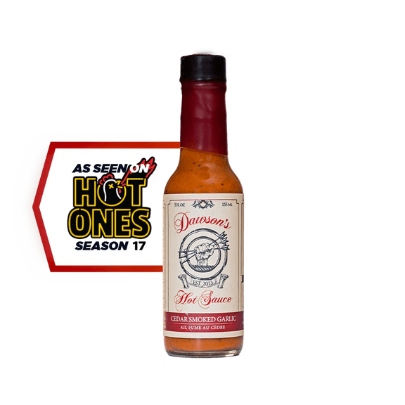 Dawson's Cedar Smoked Garlic Hot Sauce | Ones Season 17 Sauce #2 5 oz.