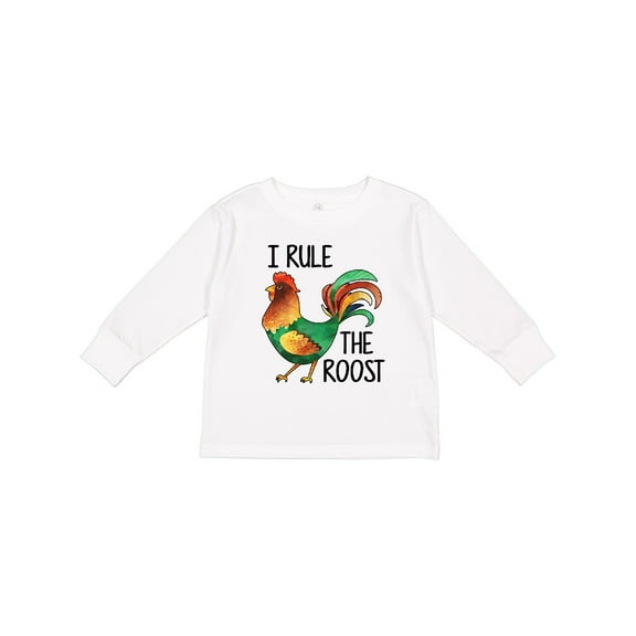 Inktastic Farmer I Rule The Roost Rooster Boys or Girls Long Sleeve Toddler T-Shirt