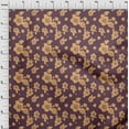 thumbnail image 3 of oneOone Cotton Silk Chocolate Brown Fabric Artistic Flower Fabric For Sewing Printed Craft Fabric By The Yard 42 Inch Wide, 3 of 4