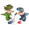 thumbnail image 4 of YAOMOBB Educational Dinosaur Toy Dinosaur Toy 5 in 1 Pencil Sharpener Stapler Eraser Ruler Stationery Set Realistic Shapes Assembly Kit, 4 of 7
