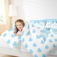 thumbnail image 4 of jejeloiu Blue Loves Bow Full Size Comforter Sets,Pink Cute Bowtie Bedding Sets For Girls Teens Reversible 3-Piece, 4 of 8