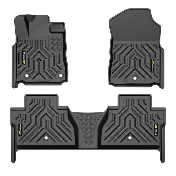 3D Molded Floor Mats TPE All Weather Liners Fit For 2014-2021 Toyota Tundra Crew Cab Max