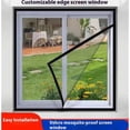 thumbnail image 2 of Naiovety Mosquitera de fácil instalación para ventana con borde invisible, 130 x 150 cm. Sombras de ventana negro 130x150cm, 2 of 6