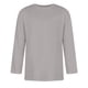 thumbnail image 3 of camiseta superior de manga tres cuartos con cuello redondo de color sólido para hombre gris / 3xl, 3 of 4