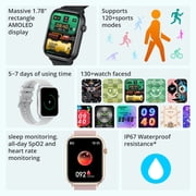 COLMI C80 Smart Watch Men Bluetooth Calling 1.78 inch Amoled Full Touch Fitness Tracker IP68 Waterproof Smartwatch Black