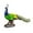 Green, variant on Holzlrgus Peacock Figurine Realistic Hand Painted Peacock Statue Plastic Bird Figurine Model for Home Decor (Blue)