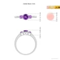 thumbnail image 4 of ANGARA Natural 0.45 Ct. Amethyst with Diamond Classic Ring in 14K White Gold for Women (Ring Size: 3), 4 of 9