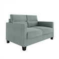 thumbnail image 2 of Castle Place Contemporary Linen Upholstered Loveseat, Light Blue, 2 of 7