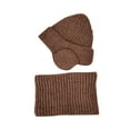 thumbnail image 2 of 5-12Y Kids Earflap Beanie and Scarf Set for Girls Boys,Winter Warm Knit Ski Hat with Fleece Lined for 4-10 Years, 2 of 5